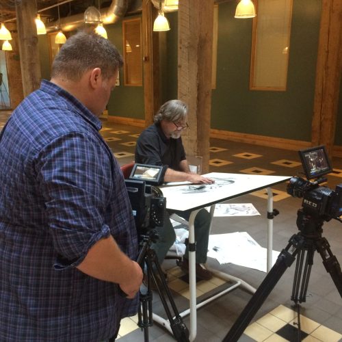 Award-winning editorial cartoonist Pat Bagley at work-1773964677