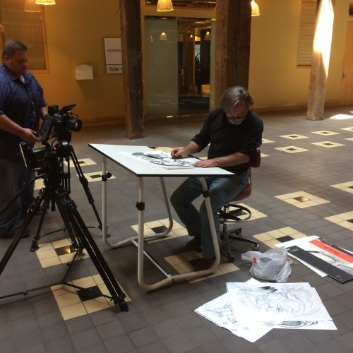 Award-winning editorial cartoonist Pat Bagley at work (2)-1773964674